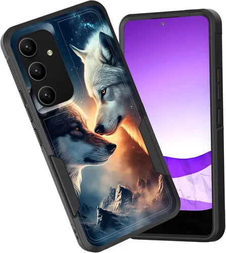 Vista 20 de Funda para Galaxy A15 5G, doble capa híbrida resistente a prueba de golpes, policarbonato duro, silicona suave, TPU, funda protectora para Samsung