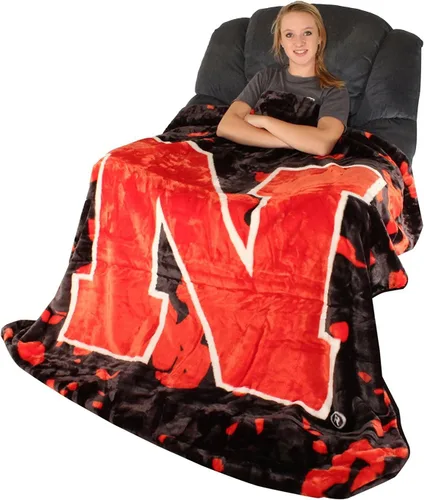 Vista 27 de College Covers Everything Comfy Arkansas Razorbacks Manta de Tiro Raschel Suave, Cálida y Enorme, 86" x 63