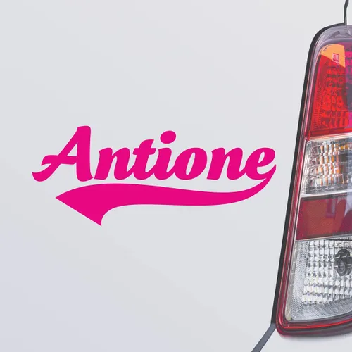 Vista 2 de Antione Name Black Color Car Laptop Wall Bumper Decal Sticker, DesL44