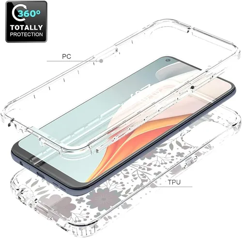 Vista 3 de Funda para Oneplus N10, Oneplus N10 5G para niñas, cuerpo completo, a prueba de golpes, transparente, suave, flexible, TPU, funda protectora