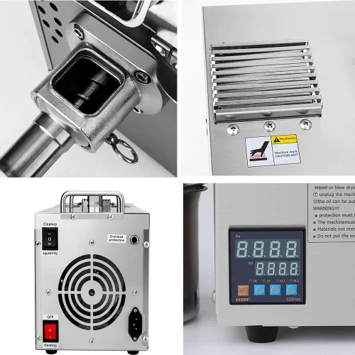 Vista 7 de CGOLDENWALL Máquina de prensa de aceite, prensa de aceite automática, control inteligente de temperatura, extractor de aceite de acero inoxidable