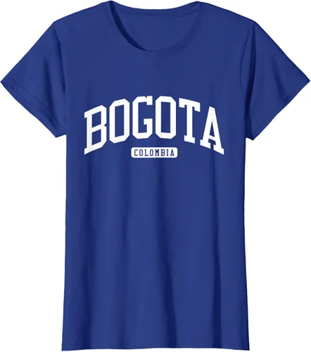 Vista 54 de Camiseta estilo universitario de Bogotá Colombia, Negro