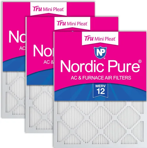 Vista 68 de Nordic Pure 20x20x1 (Tamaño real: 19 1/2 x 19 1/2 x 3/4) Filtros de aire para caldera/aire acondicionado Poly Green MERV 6 – Reduce el polvo