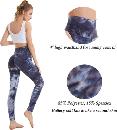 Vista 3 de iniber Pantalones de yoga de cintura alta con bolsillos para mujer, elásticos en 4 direcciones, suaves, para correr, entrenamiento, pantalones