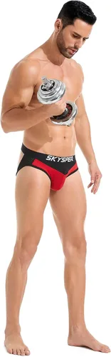 Vista 40 de SKYSPER Jock Strap Athletic Supporter para hombres Sexy Jockstrap Ropa interior masculina