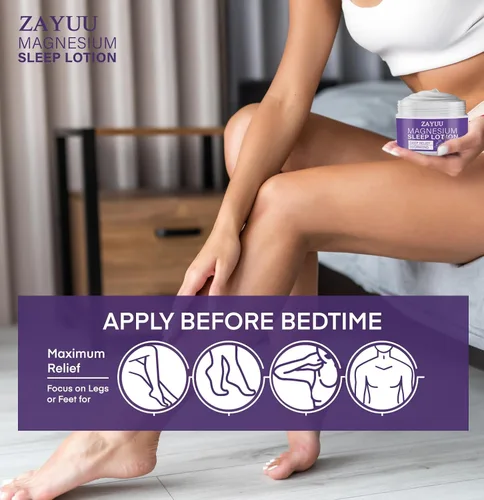 Vista 6 de Loción de magnesio para niños y adultos: Loción calmante para dormir con lavanda – 250 mg por cucharadita, hidratante de rápida absorción y no grasa