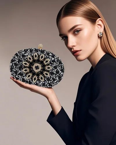 Vista 2 de SH Bolsos de mano para mujer, bolso formal de noche con diamantes de imitación, bolsos brillantes para boda, fiesta, cóctel, baile de graduación
