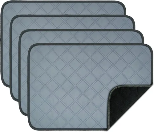 Vista 8 de RIOUSSI - Almohadillas reutilizables para orina para perros, cachorros, lavables, absorbentes, a prueba de fugas Soft Material Non-Slip Bottom