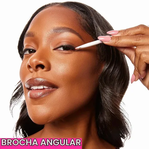 Vista 3 de wet n wild - Brocha angular para maquillaje de base, de precisión muy fina, con mango ergonómico para mezclar Forro en ángulo