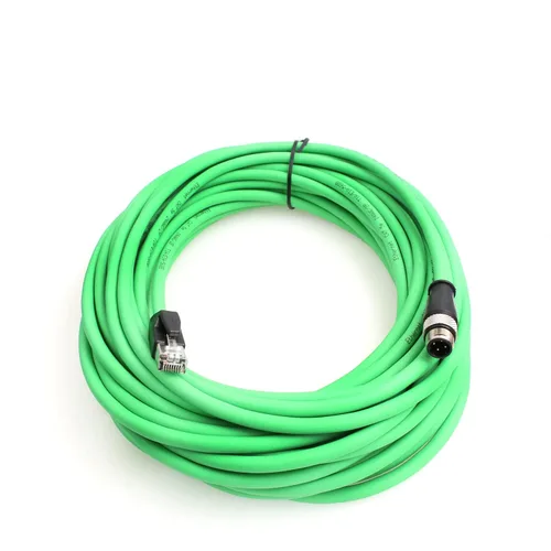 Vista 11 de Cable de red para cámara industrial Cognex de 4 pines M12 de 4 pines a RJ45, cables blindados CAT5e (azul, 1M)