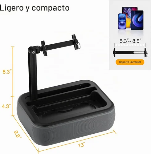 Vista 7 de V-Hold - Soporte de almohada para tableta, soporte de almohada Kindle con cuenco para aperitivos, soporte para tablet para regazo en la cama