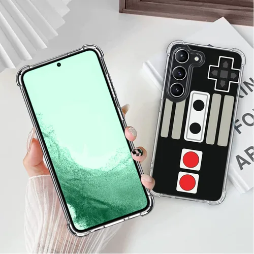 Vista 4 de Funda de protección contra caídas para Samsung Galaxy S23, juego de arcade Juego de Arcade Negro