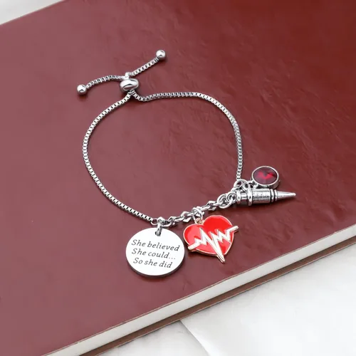 Vista 5 de PLITI Pulsera flebotomista Regalo de graduación de técnico de flebotomía She Believed She Could So She Did