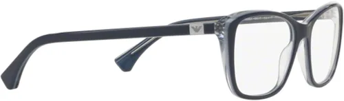 Vista 9 de Emporio Armani - Lentes EA3083 - 5517 azul claro Whisteria malva malva transparente con lente de demostración transparente de 2126in Whisteria