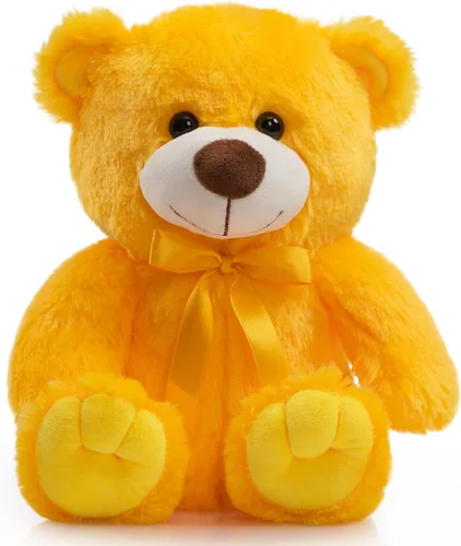 Vista 20 de Oso de peluche súper color, juguete de peluche para niños, novia, familia, felicitaciones, baby shower, cumpleaños, beige, 14 pulgadas