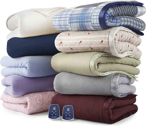 Vista 8 de Juego de sábanas Thermee Micro Flannel Shavel Home Products, azul, queen, Blush, Completo