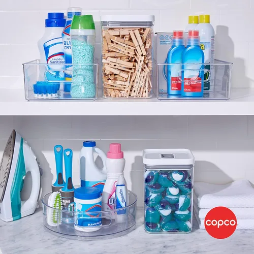 Vista 10 de Copco Contenedor de almacenamiento de alimentos y organización con tapa hermética, 4.43 cuartos de galón, transparente