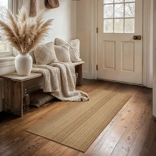 Vista 18 de MatEssenz Alfombrillas de cocina de 20 x 30 pulgadas para piso, alfombras de cocina tejidas, lavables a máquina, estilo bohemio, antideslizantes