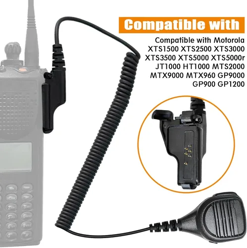 Vista 2 de Micrófono de altavoz IP56 para Motorola XTS1500 XTS2500 XTS3000 XTS3500 XTS5000 XTS5000r JT1000 HT1000 MTS2000 MTX9000 MTX960 PMMN4045B