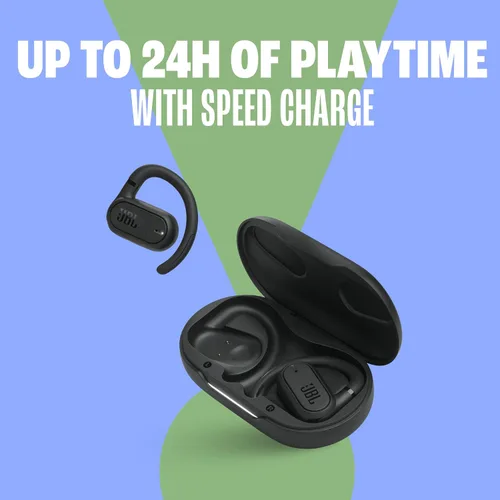 Vista 5 de JBL SoundGear Sense - Auriculares verdaderamente inalámbricos de oído abierto, tecnología JBL OpenSound, resistente a salpicaduras y polvo, 4