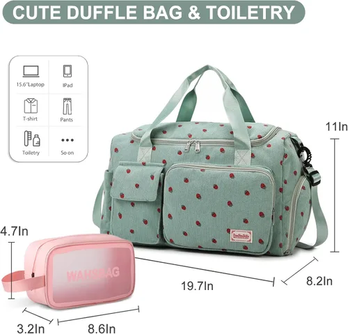 Vista 368 de Pequeña bolsa de gimnasio para mujer, bolsa de viaje con compartimento para zapatos
