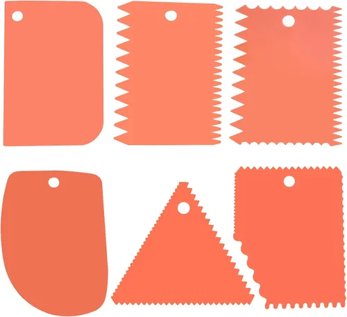 Vista 9 de Nuevo 6pcs Cake Scraper 430 inoxidable Decoración Peine y glaseado más suave