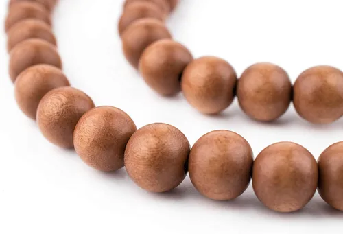 Vista 70 de TheBeadChest: cuentas de madera redondas naturales de 0.315 pulgadas, cuentas de madera sueltas espaciadoras para fabricar joyas, 4 tamaños