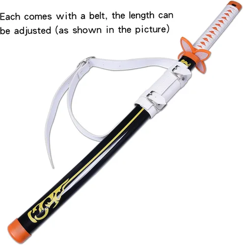 Vista 17 de ziqing Espada para cosplay de Demon Slayer hecha a mano, Katana de 31 pulgadas con múltiples estilos para elegir