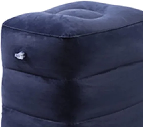 Vista 7 de Reposapiés inflable para viajes aéreos, almohada de viaje de altura ajustable para niños y adultos con 3 capas para avión, automóvil, autobús