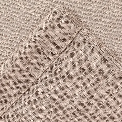 Vista 4 de Cortinas decorativas de lino traslúcidas de 84 pulgadas de largo, cortinas traslúcidas para ahorrar energía, cortinas de privacidad con ojales