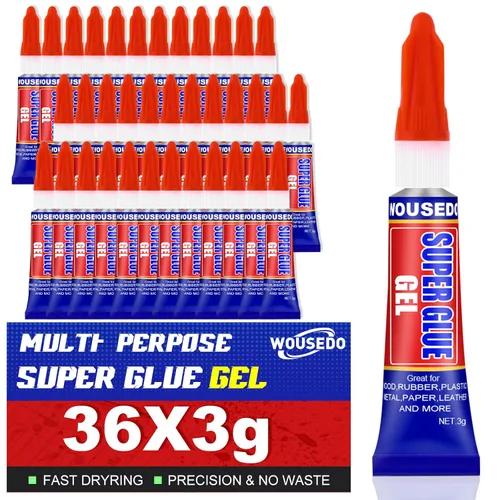 Vista 11 de 12 x 0.11 oz Super Glue líquido, pegamento de cianoacrilato multiusos