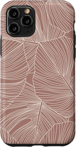 Vista 29 de Modern Minimal Neutral Tropical Monstera Leaf (Terracotta) Case for iPhone 17