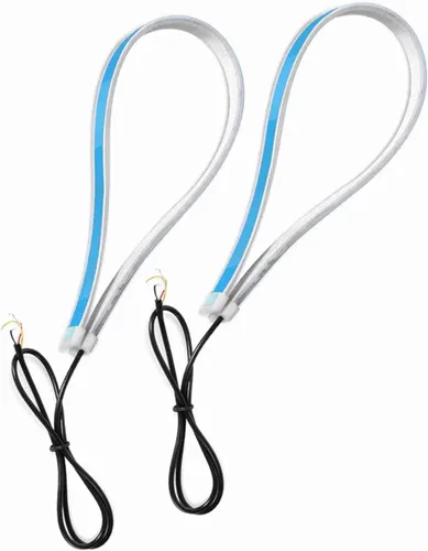 Vista 2 de Tira ligera llevada flexible, lámpara de la vuelta de la luz corriente diurna ultra fina del tubo LED del coche de los 23.6 in