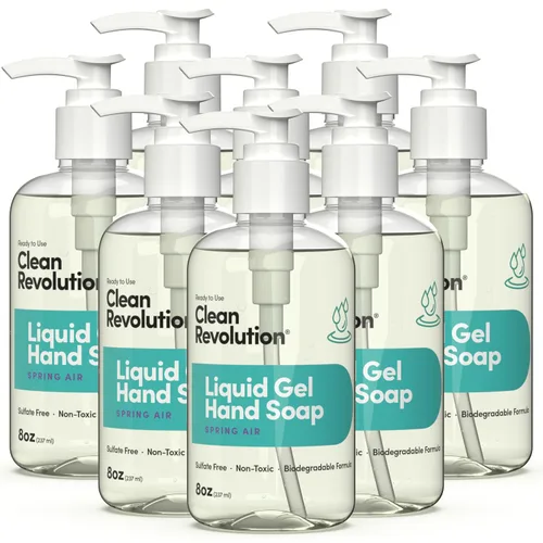 Vista 17 de Clean Revolution Jabón de manos en gel líquido, líquido sedoso rico, espuma rápida, enjuague rápido, contiene aceites esenciales reales