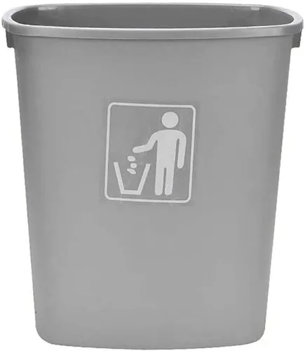 Vista 8 de Botes de basura comerciales de plástico Brute sin tapa, para laboratorio, oficina, saneamiento, basura (color beige, 30 litros)