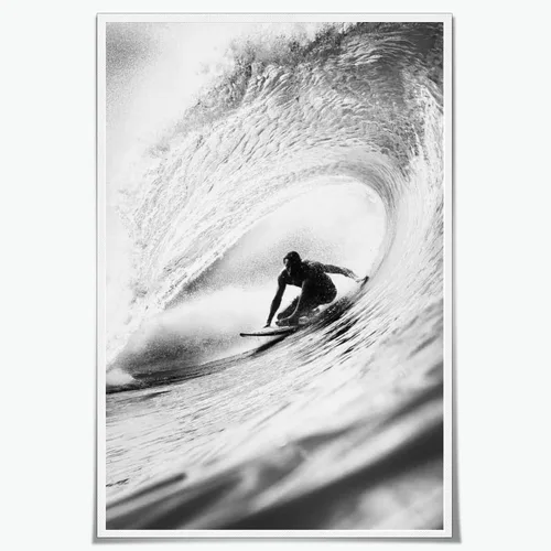 Vista 11 de Póster retro de surf fresco, arte de pared en blanco y negro, pósteres estéticos de habitación, arte de pared vintage del océano, pintura en lienzo