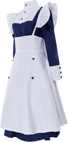 Vista 2 de Anime Cosplay Maid Outfit Black Butler Anime Maid Outfit Mer-Rin Maid Uniform Halloween Party Maid Uniform Costume