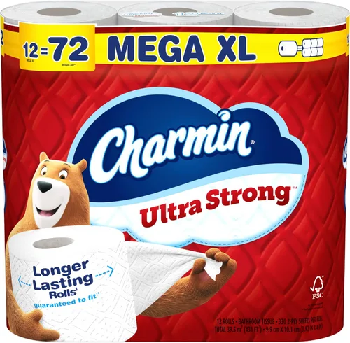 Vista 28 de Charmin Ultra Strong - Papel higiénico, Mega rollo, 18 rollos de 286 hojas por rollo