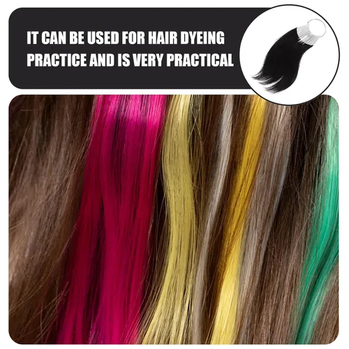 Vista 7 de 30 unids cabello humano color anillo extensiones de color de cabello prueba de tabla de cabello muestras de color prueba de color de cabello