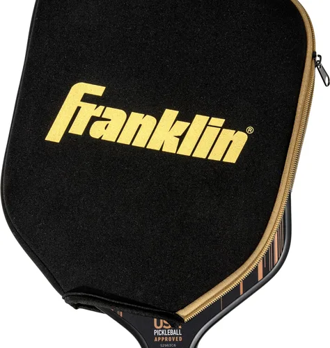 Vista 6 de Franklin Sports Cubierta de paleta de pickleball - Funda protectora acolchada con gancho para valla - Funda de paleta de tamaño universal