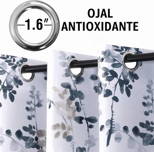 Vista 3 de H.VERSAILTEX Cortinas opacas de 45 pulgadas de largo, juego de 2 paneles para oscurecer la habitación, cortinas térmicas para dormitorio, cortinas