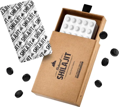 Vista 2 de Natural Shilajit Tabletas – 120 unidades, secado al sol 100% puro Shilajit para hombres y resina natural Shilajit – Shilajit para hombres y mujeres