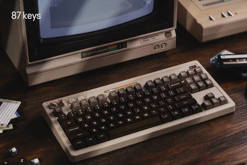 Vista 5 de 8Bitdo Teclado mecánico retro de 87 teclas, Bluetooth2.4GUSB-C, teclado para juegos intercambiable en caliente con dos botones súper programables