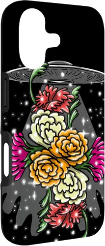 Vista 3 de Alien Floral UFO Girly Extraterrestrial Space Lover - Funda de regalo para iPhone 17