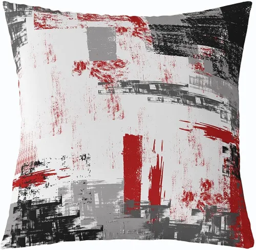 Vista 24 de Juego de 4 fundas de almohada abstractas de 16 x 16 pulgadas, fundas de cojín suaves y modernas de arte abstracto para sofá, fundas decorativas