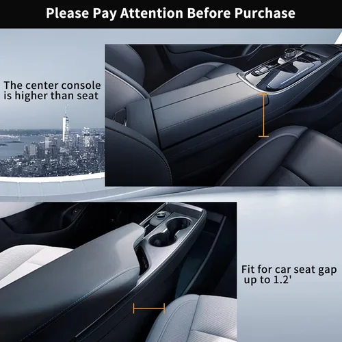 Vista 7 de Portavasos de cuero para automóvil, 2 piezas, relleno de huecos para asiento de automóvil con portavasos para tazas, gafas, tarjeta y llave Negro