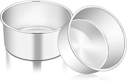 Vista 10 de TeamFar Molde para pasteles de 6 pulgadas, 6 "x 3" de acero inoxidable