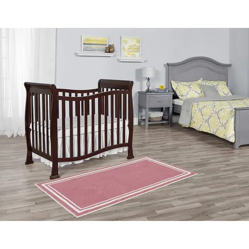 Vista 4 de Evolur Home - Alfombra para cuarto de bebé, 55 x 31.5 pulgadas, color rosa rosa con borde blanco
