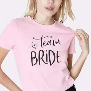 Vista 4 de Camisa de novia para mujer, camiseta de boda para luna de miel, camisas divertidas para novia, vacaciones, manga corta, despedida de soltera