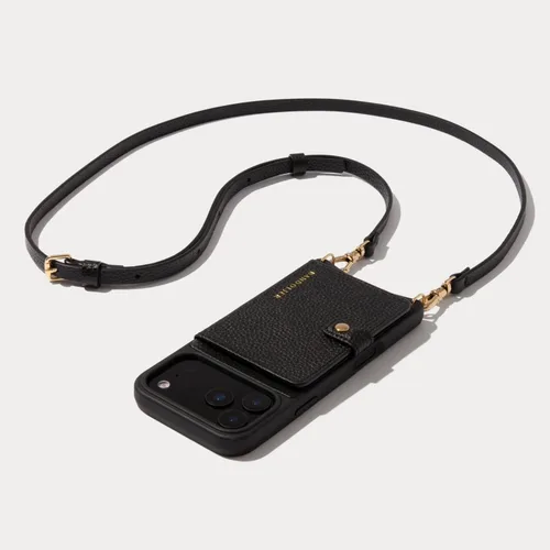 Vista 13 de Bandolier Mila Leather Crossbody MagSafe Case iPhone 17 Pro Max- Black/G Negro/Dorado